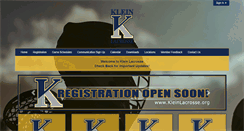 Desktop Screenshot of kleinlacrosse.org
